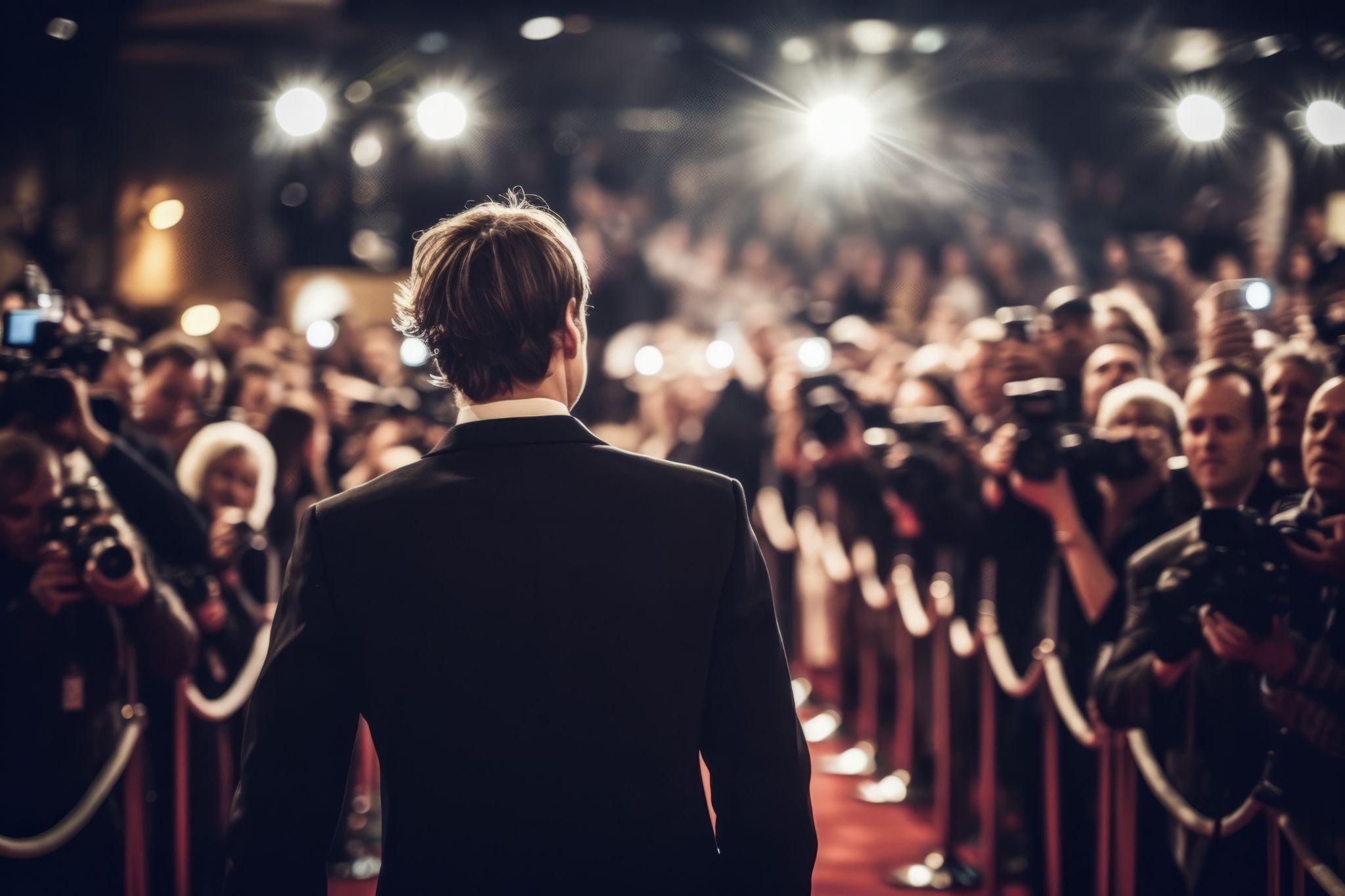Celebrity man on the red carpet
